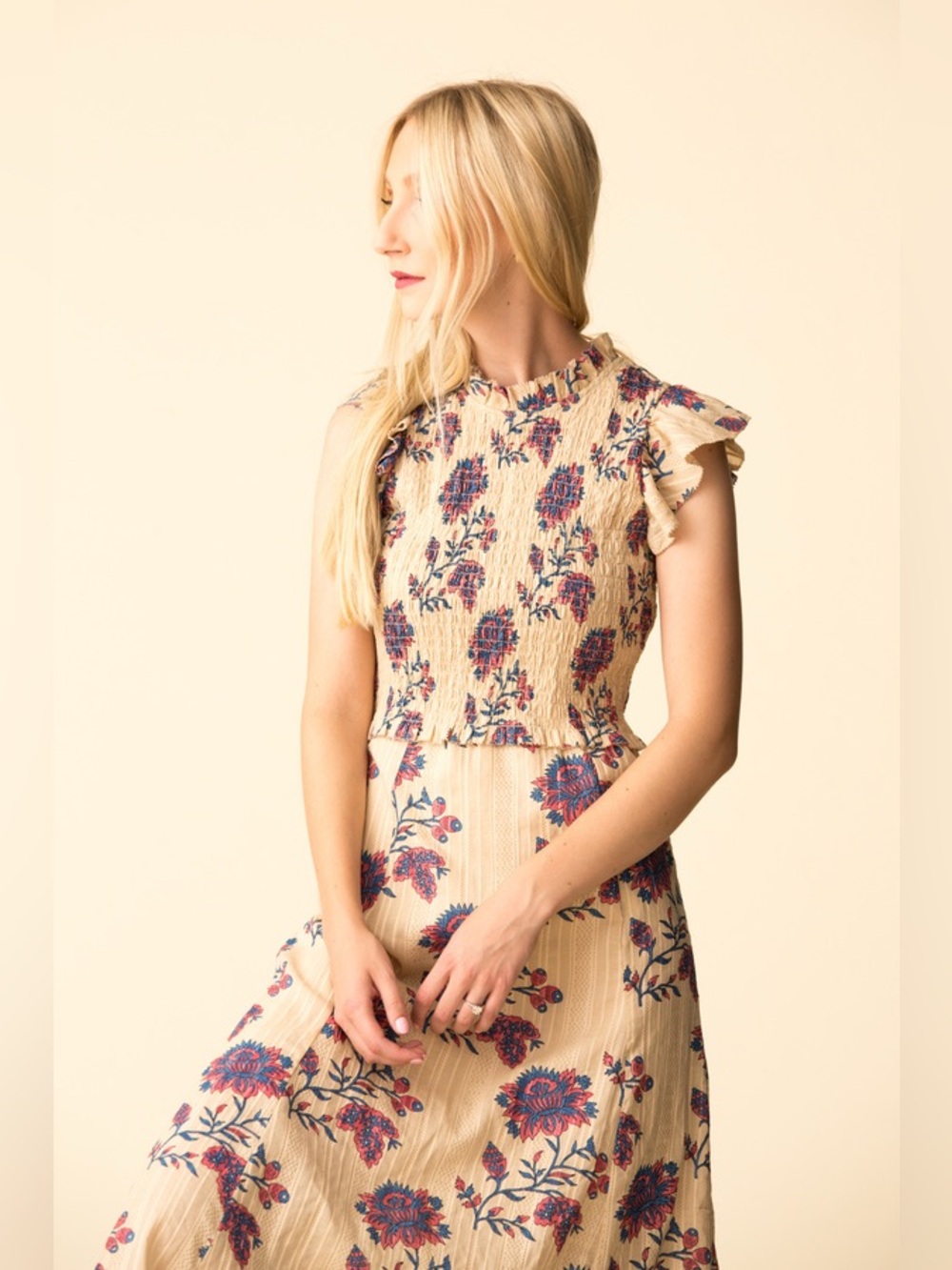 Sea Odette Smocked Floral Dress